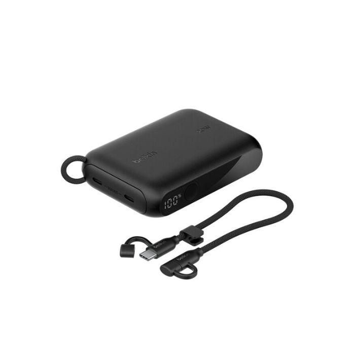 Belkin Boost Charge Power Bank 10000Mah, Display, PD 20Watts with USB-C Cable, Black