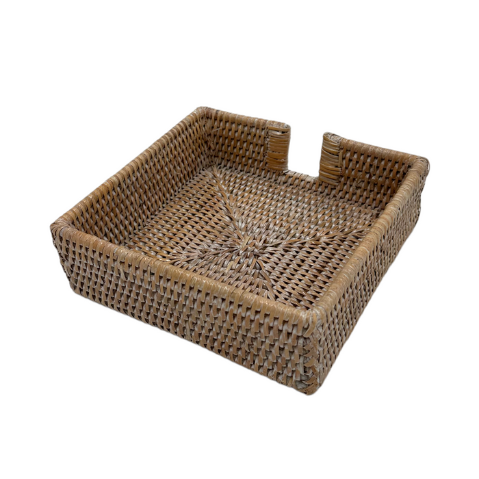 Bleached Rattan Napkin Holders