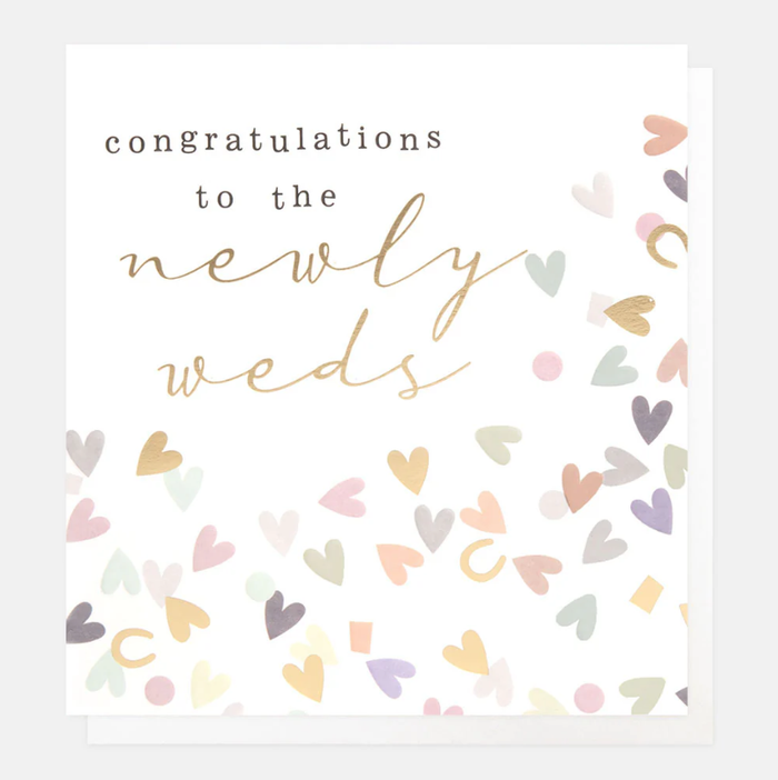 Caroline Gardner Confetti Newlyweds Greetings Card