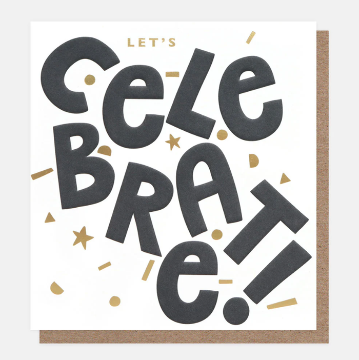 Caroline Gardner Text Celebrate Birthday Greetings Card