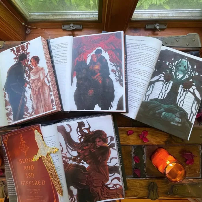 From Blood and Ash Page Overlay Set of 4 Art Prints