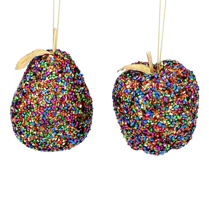 Gisela Graham Multi Colour Sparkling Christmas Decoration