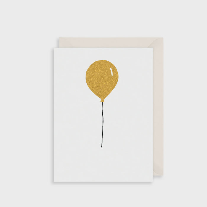 Gold Balloon Greetings Card