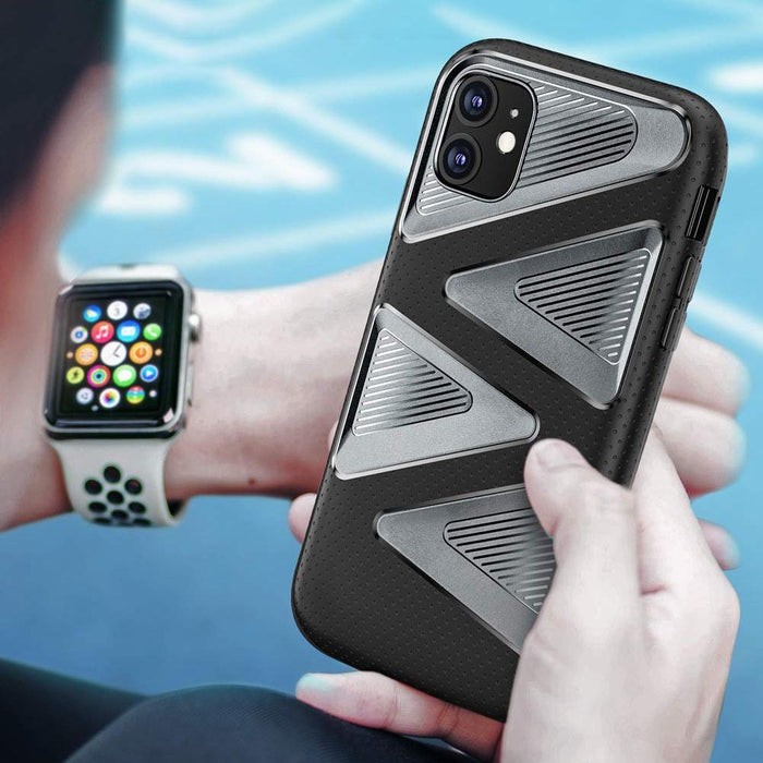 iPhone 11 6.1 inch Unicorn Beetle Maze Rugged Case-Black