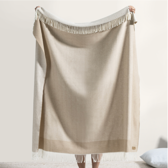 Italian Herringbone Throw Dune