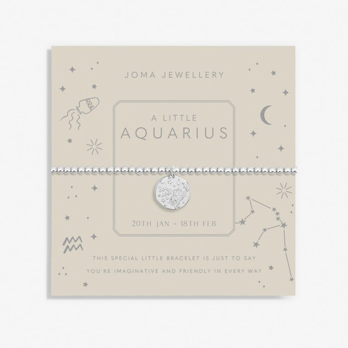 Joma A Little Star Sign - Aquarius Silver Bracelet