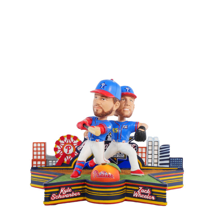 Kyle Schwarber & Zack Wheeler Philadelphia Phillies 2025 MLB All-Star Mini Bobblehead Scene MLB Bobblehead