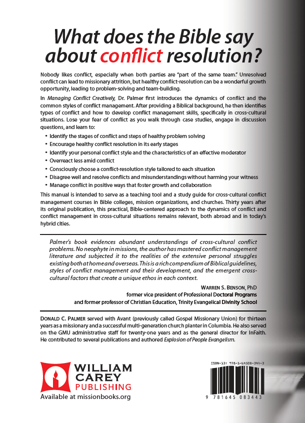 Managing Conflict Creatively (30th Anniversary Edition) - MissionBooks.org