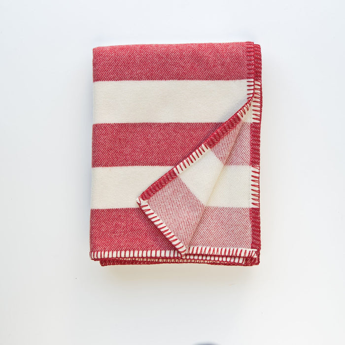 Melin Tregwynt Broadstripe Throw - Red