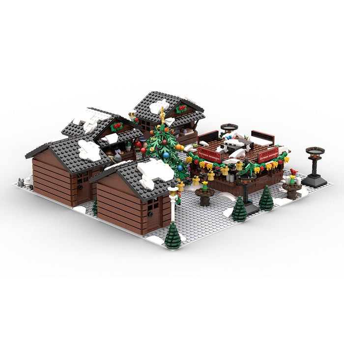 MOC - 201458 European Style Christmas Market Klemmbausteine - LesDiy - Klemmbausteine