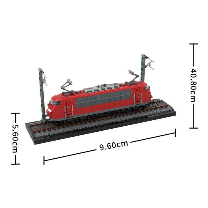 MOC - 212170 German BR103 Locomotive (red) Klemmbausteine - LesDiy - Klemmbausteine