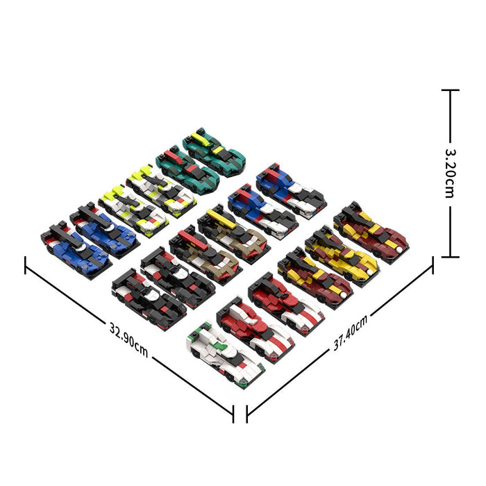 MOC - 213123 2025 WEC Hypercar Grid 5 wide Klemmbausteine - LesDiy - Klemmbausteine