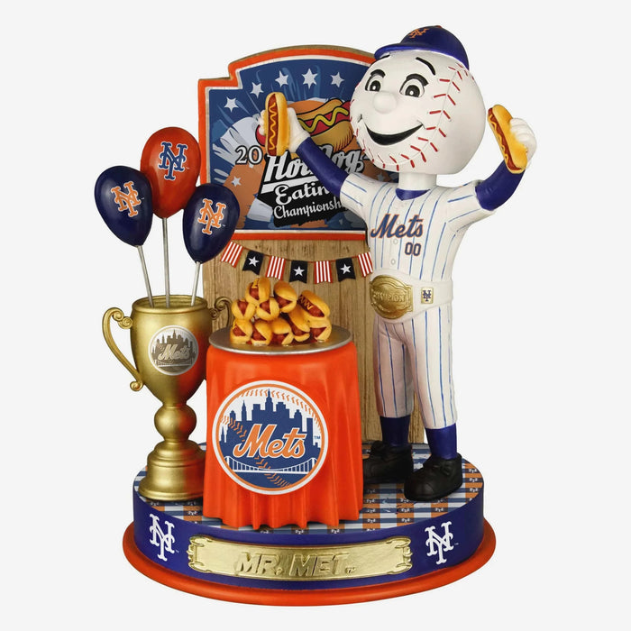 Mr. Met New York Mets Hot Dog Eating Contest MLB Bobblehead