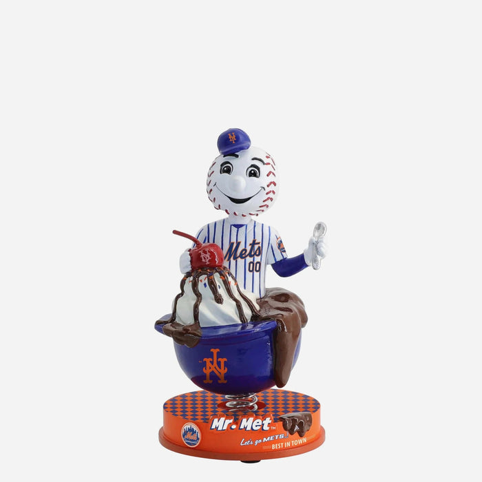 Mr. Met New York Mets Ice Cream Helmet Mini MLB Bobblehead