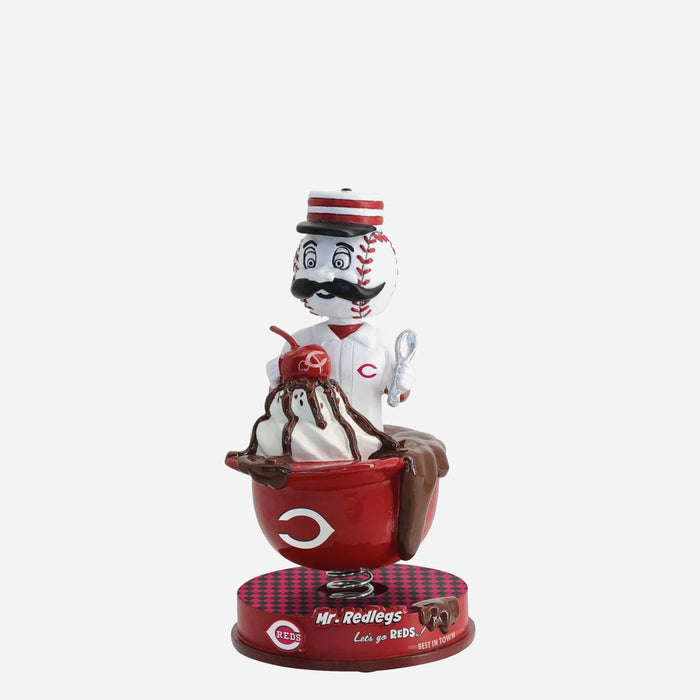 Mr. Redlegs Cincinnati Reds Ice Cream Helmet Mini MLB Bobblehead