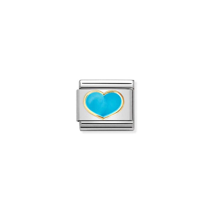 Nomination Classic 18K Gold Turquoise Heart Charm