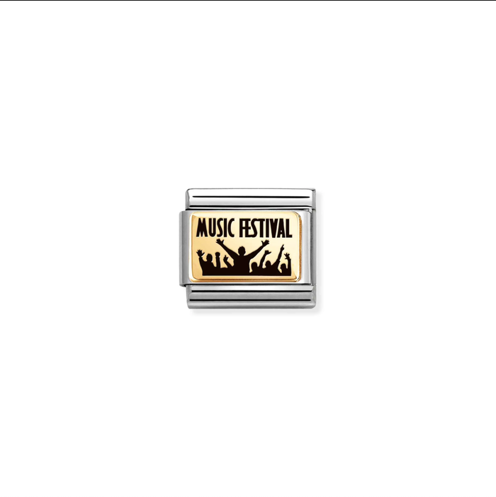 Nomination Classic Link Gold Music Festival Charm