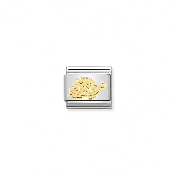 Nomination Classic Link Gold Turtle with Hearts Charm