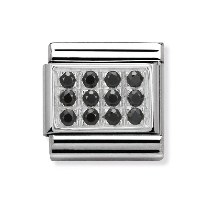 Nomination Classic Link Pave Black Cubic Zirconia Charm