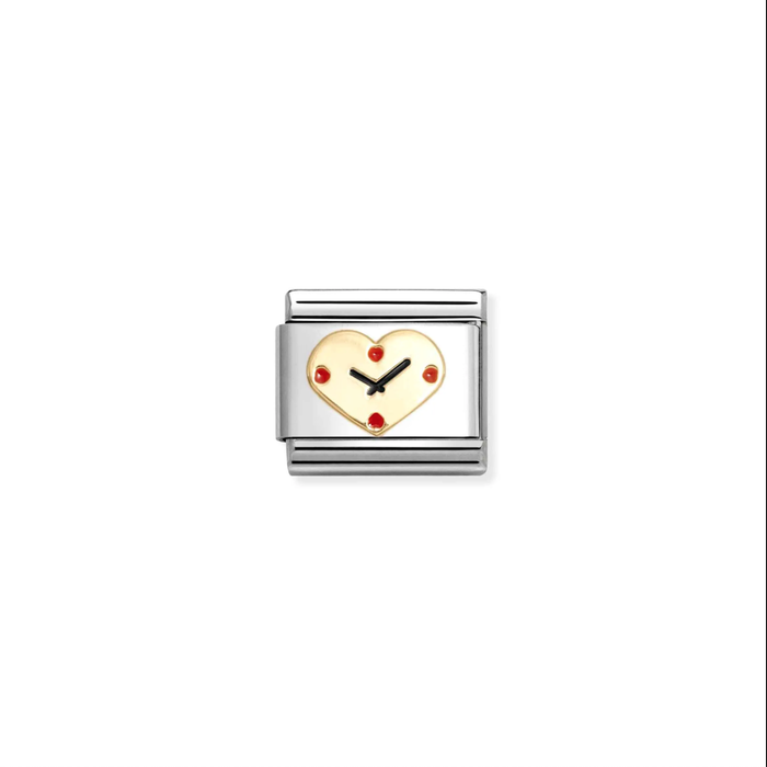Nomination Classic Love Stainless Steel 18K Gold Heart Clock