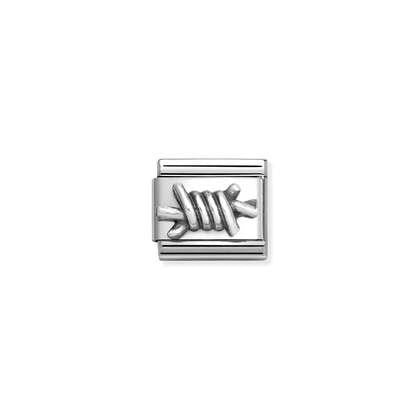 Nomination Classic Silver Charm - Barbed Wire