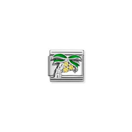 Nomination Classic Silver Enamel & CZ Palm Tree Charm