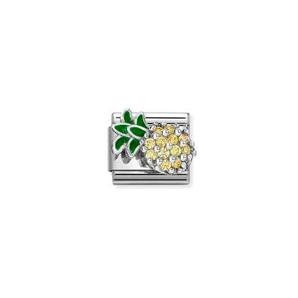 Nomination Classic Silver Enamel & CZ Pineapple Charm