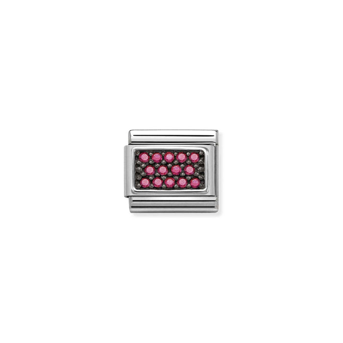 Nomination Composable Classic Silver Charm - CZ Pave Fuschia