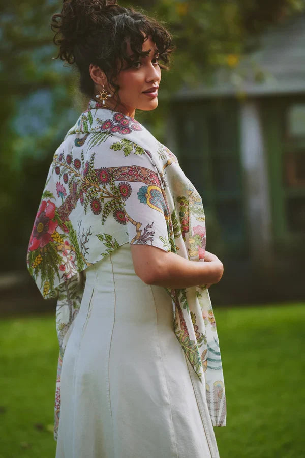 One Hundred Stars Scarf Boho Garden Ecru