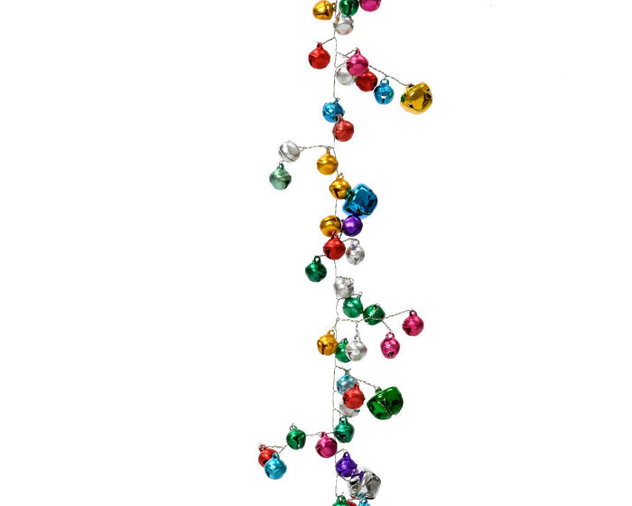 Rainbow Jingle Bell Garland - 120cm