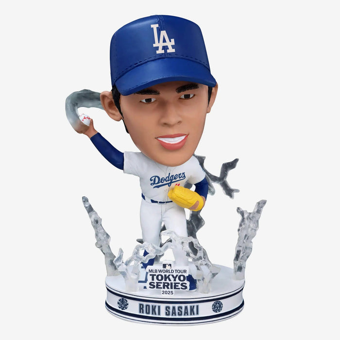 Roki Sasaki Los Angeles Dodgers 2025 Tokyo Series Home Uniform Bighead MLB Bobblehead