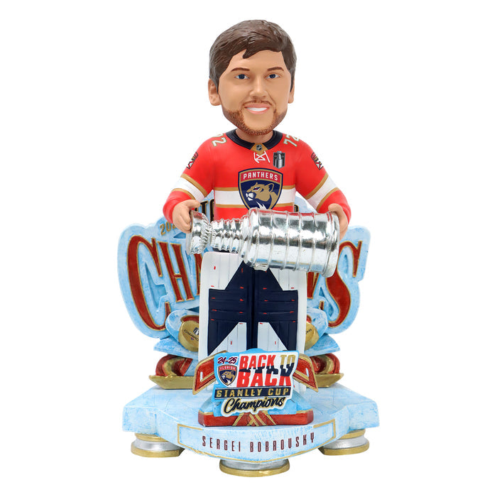 Sergei Bobrovsky Florida Panthers 2025 Stanley Cup Champions Celebration NHL Bobblehead