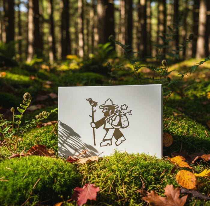 Forager Provisions Trail Companion Set, top hiking gift, displayed upright on lush mossโperfect gear for outdoor adventures.