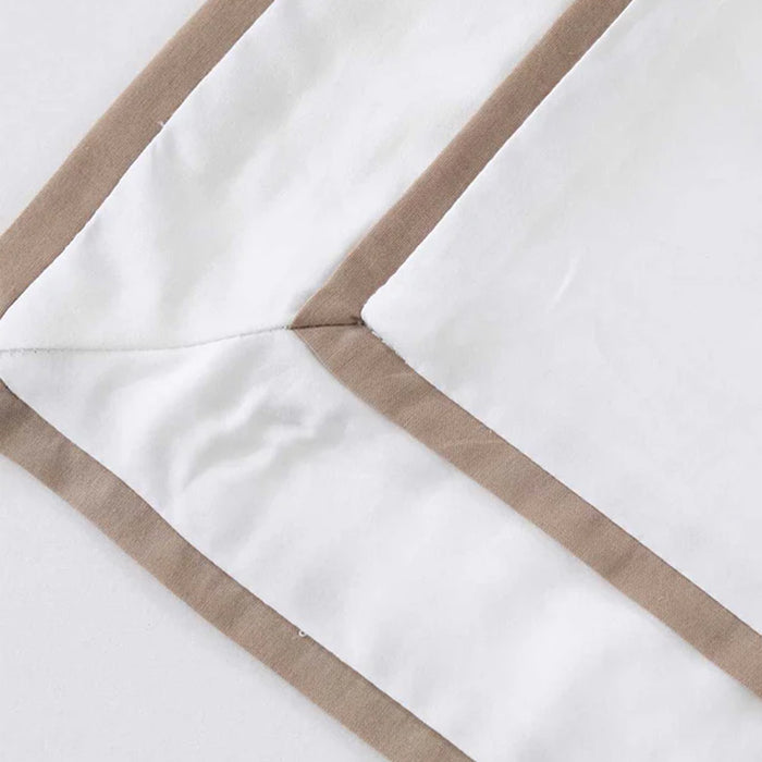 Close-up of Thenney White Duvet Cover Set on a white background