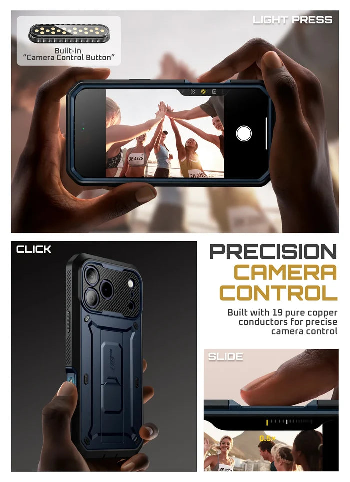 UB PRO Series iPhone 17 Pro Max Camera Control Button Phone Case - Azure