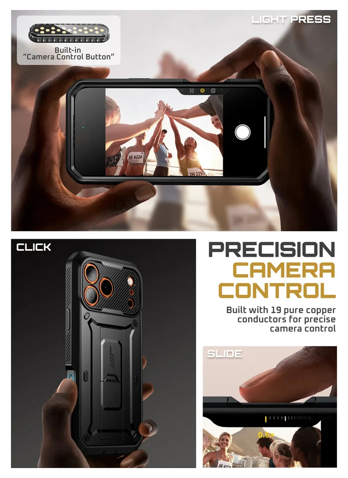 UB PRO Series iPhone 17 Pro Max Camera Control Button Phone Case - Black