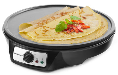 2" Nonstick Electric Crepe Maker & Griddle with crepes