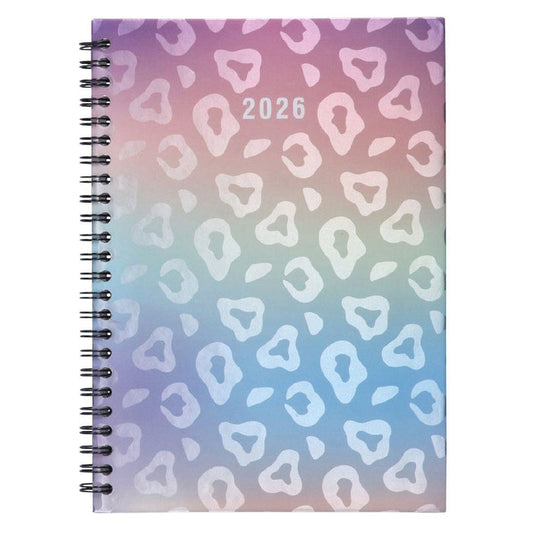 2026 Diary A5 Week to View Spiral Animal Print