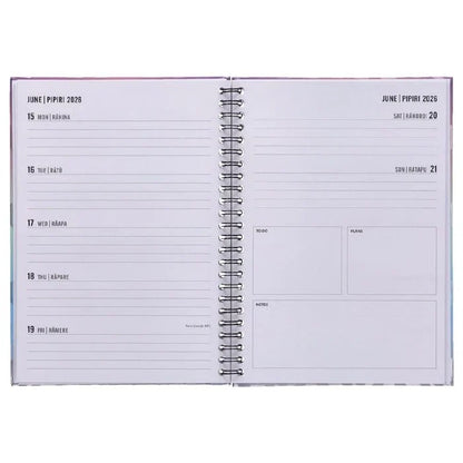 2026 Diary A5 Week to View Spiral Animal Print