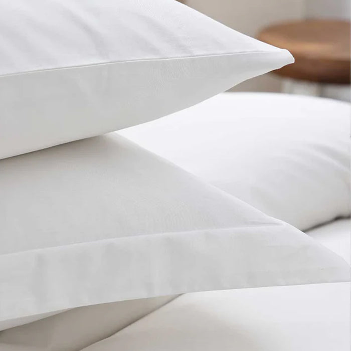 300TC Cotton Ivory Duvet Cover Set on a neutral background