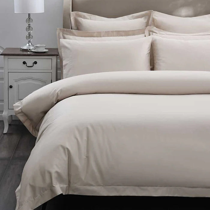 Latte / Single Duvet Cover Set 140cm x 200cm +1 Pillowcase
