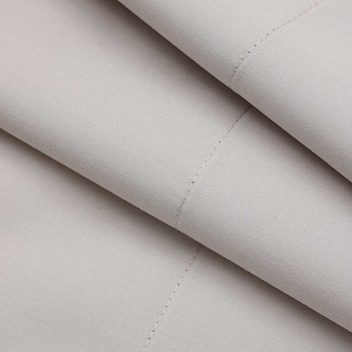 Close-up of l300TC Cotton Latte Fitted Sheets