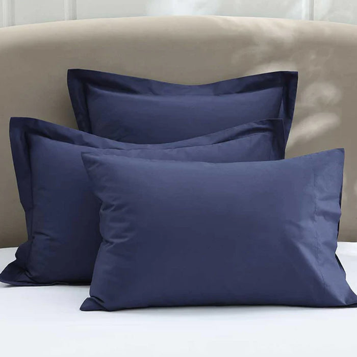 Navy / Standard Pillowcase Pair 50 cm x 75 cm