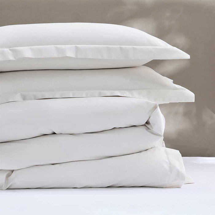 500TC Egyptian Cotton White Pillowcase on a neutral background