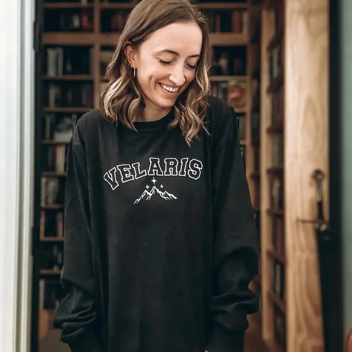 A Court of Mist and Fury Inspired Embroidered Corduroy Pullover Sweater