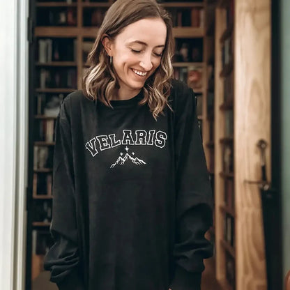 A Court of Mist and Fury Inspired Embroidered Corduroy Pullover Sweater