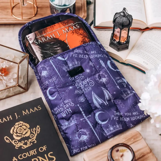 A Court of Thorns and Roses Inspired Puffy Book Sleeve Accessories