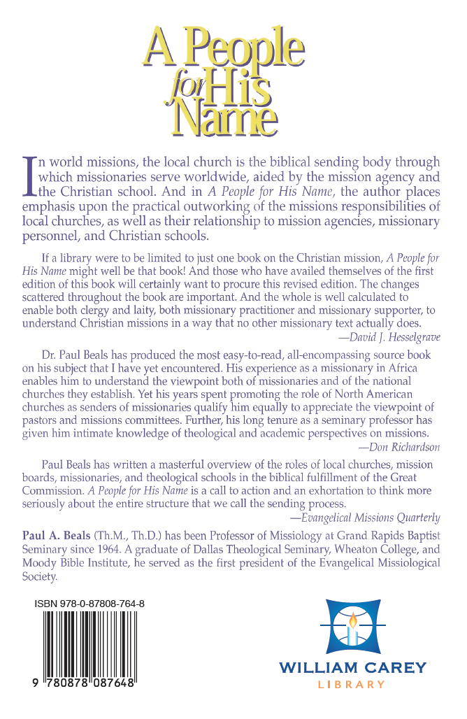 A People For His Name - MissionBooks.org