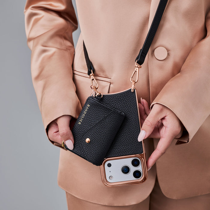 Add-On Magnet Wallet - Black/Rose Gold