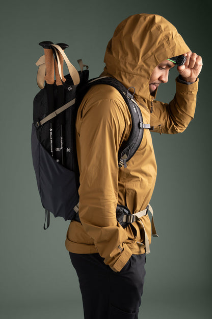 AllTrails × Black Diamond Men's Fineline Stretch Shell - Flax Outerwear Black Diamond